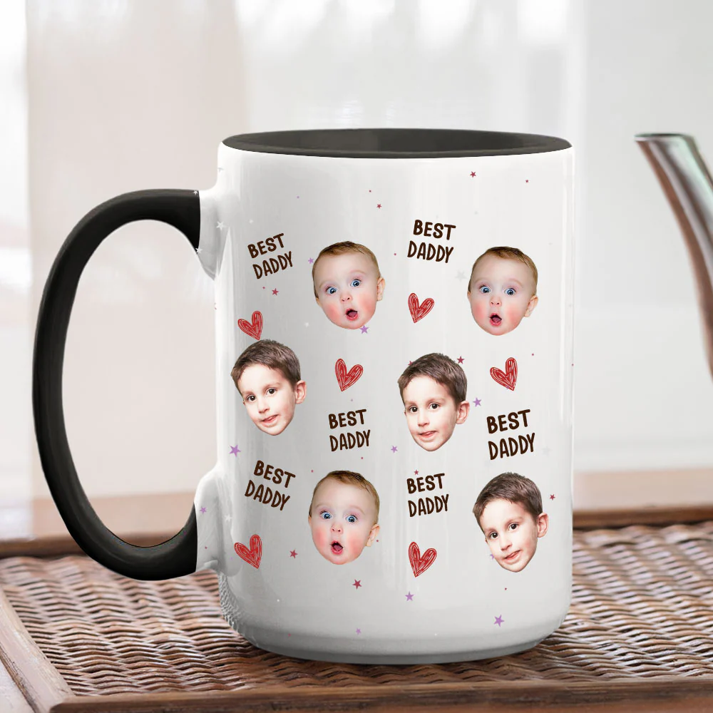 I Love You Dad - Personalized Custom Accent Mug - Image 5