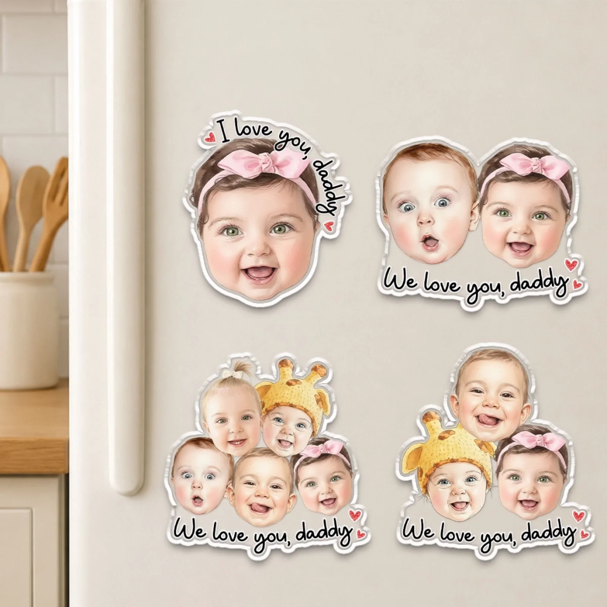 I Love You Dad - Personalized Custom Acrylic Fridge Magnet