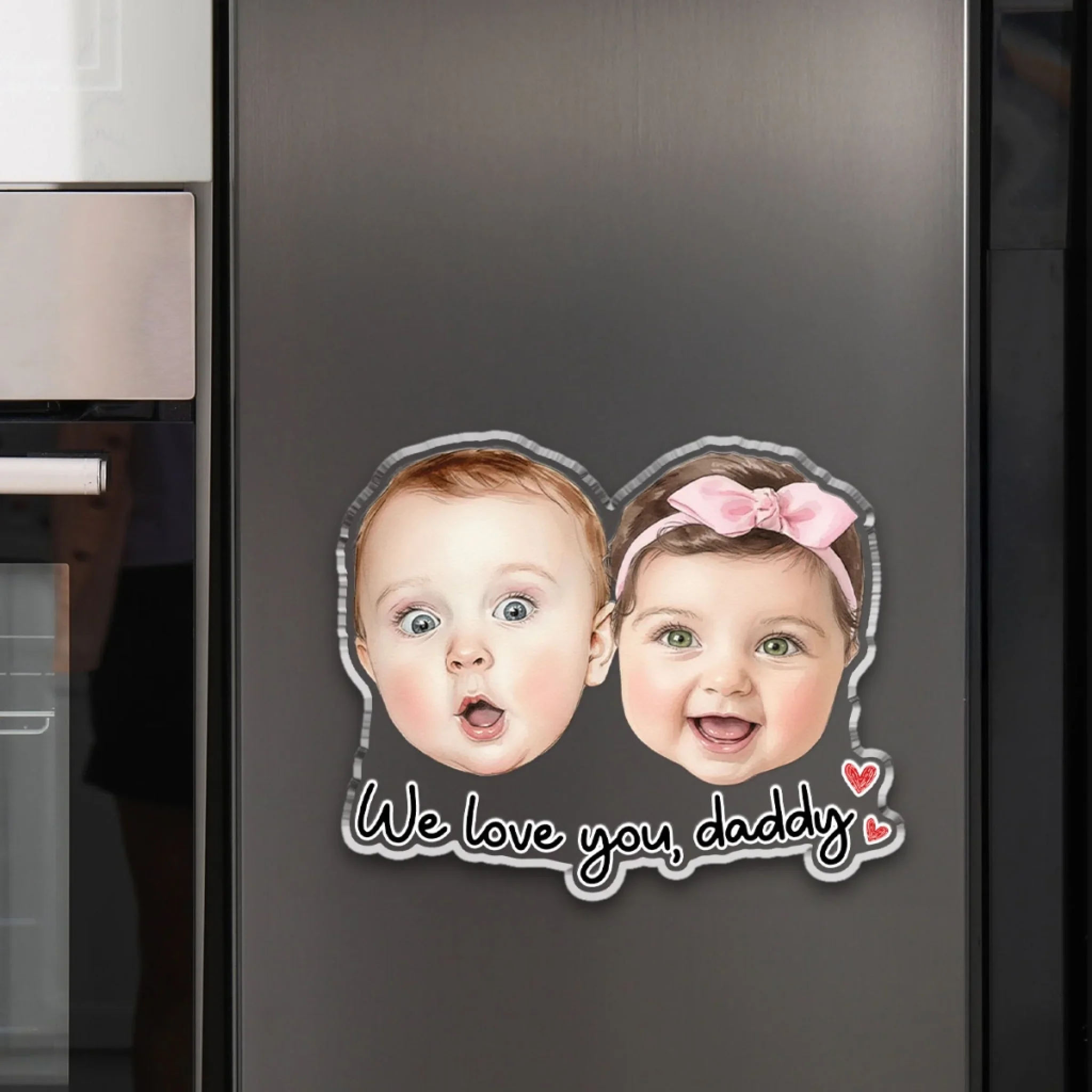 I Love You Dad - Personalized Custom Acrylic Fridge Magnet - Image 5