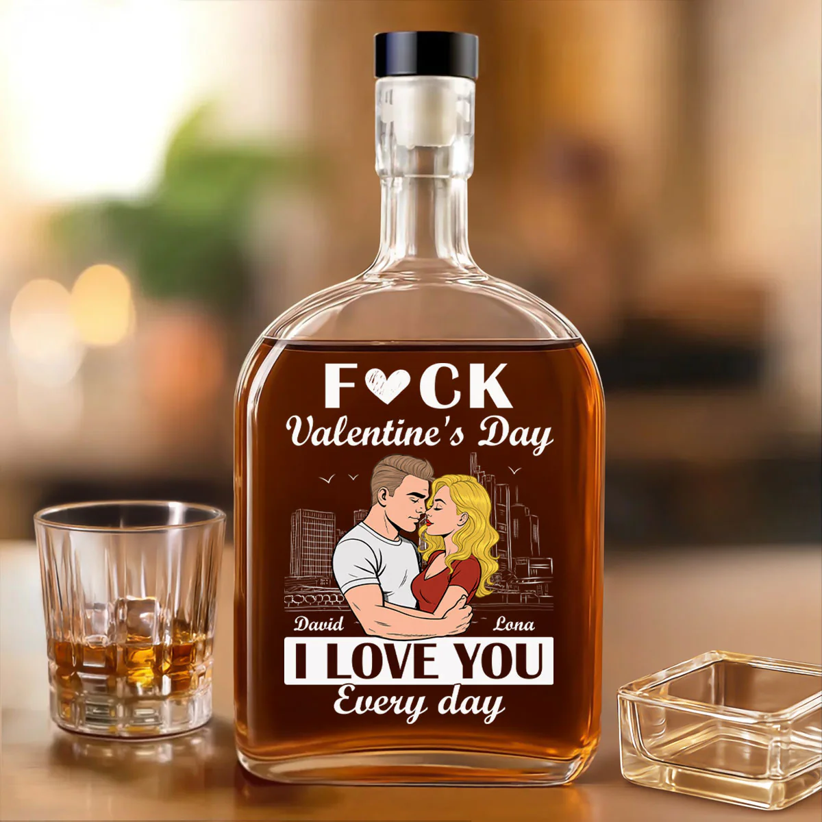 I Love You Everyday - Personalized Custom Spirits Decanter