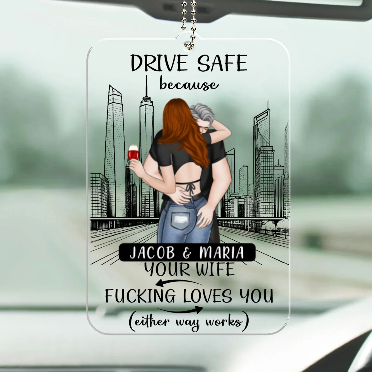 I Love You Forever & Always - Personalized Custom Car Ornament - Image 6