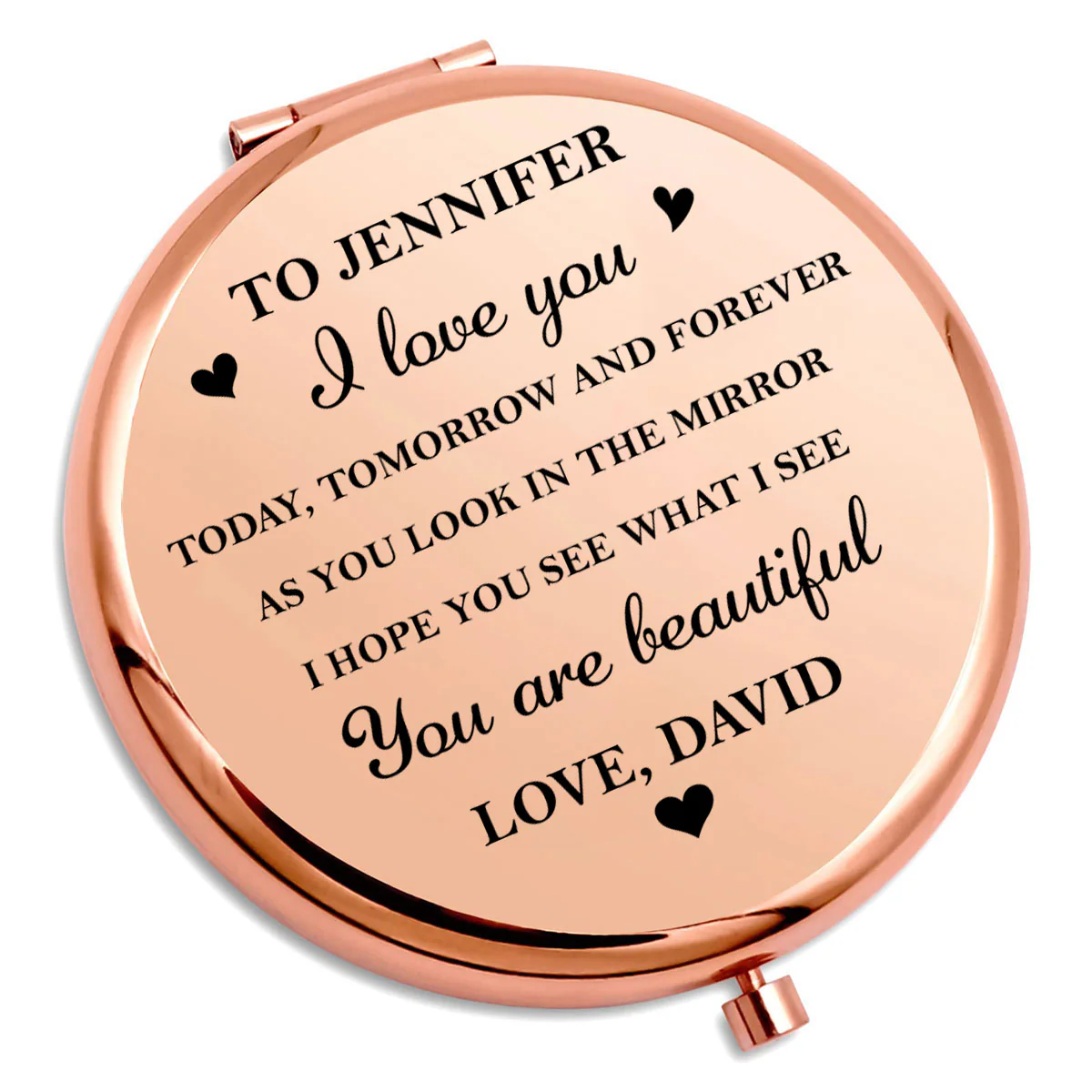 I Love You Forever - Personalized Custom Compact Mirror - Image 5