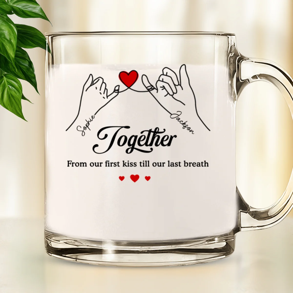 I Love You Forever - Personalized Custom Glass Mug - Image 7