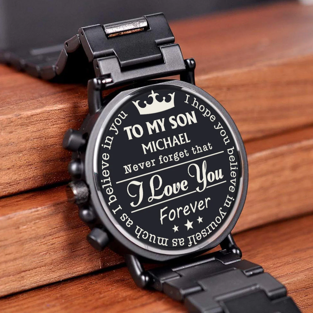 I Love You Forever - Personalized Engraved Wooden Watches GQ026 - Image 3