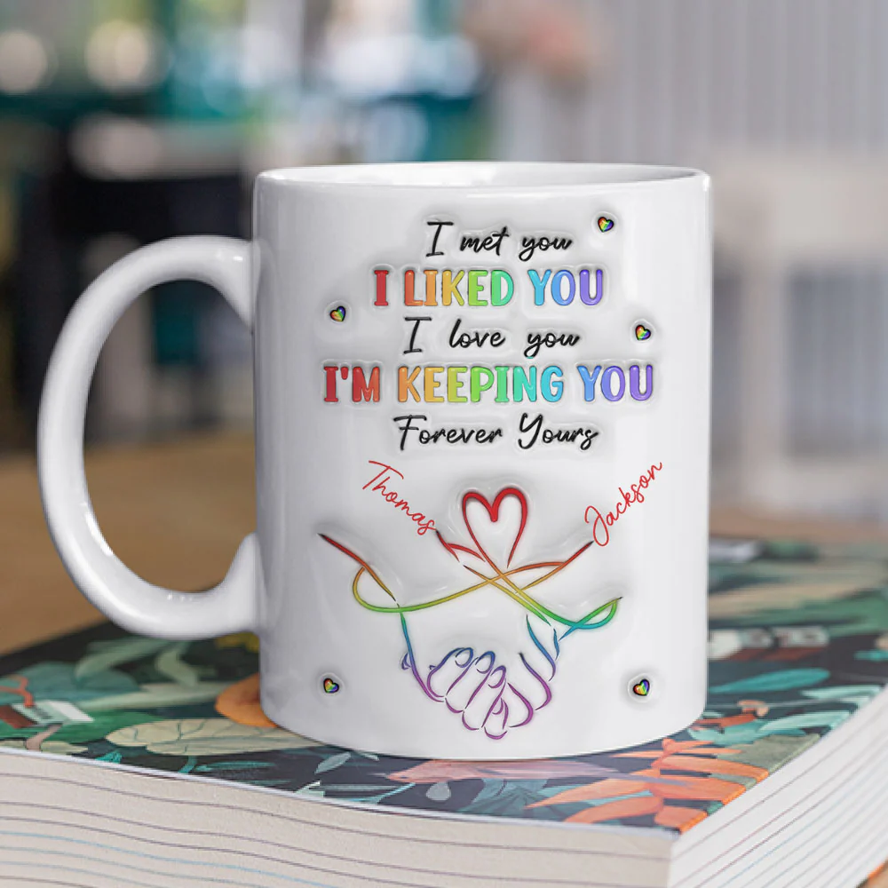 I Love You Love Is Love - Personalized Custom 3D Inflated Effect Mug - Image 2