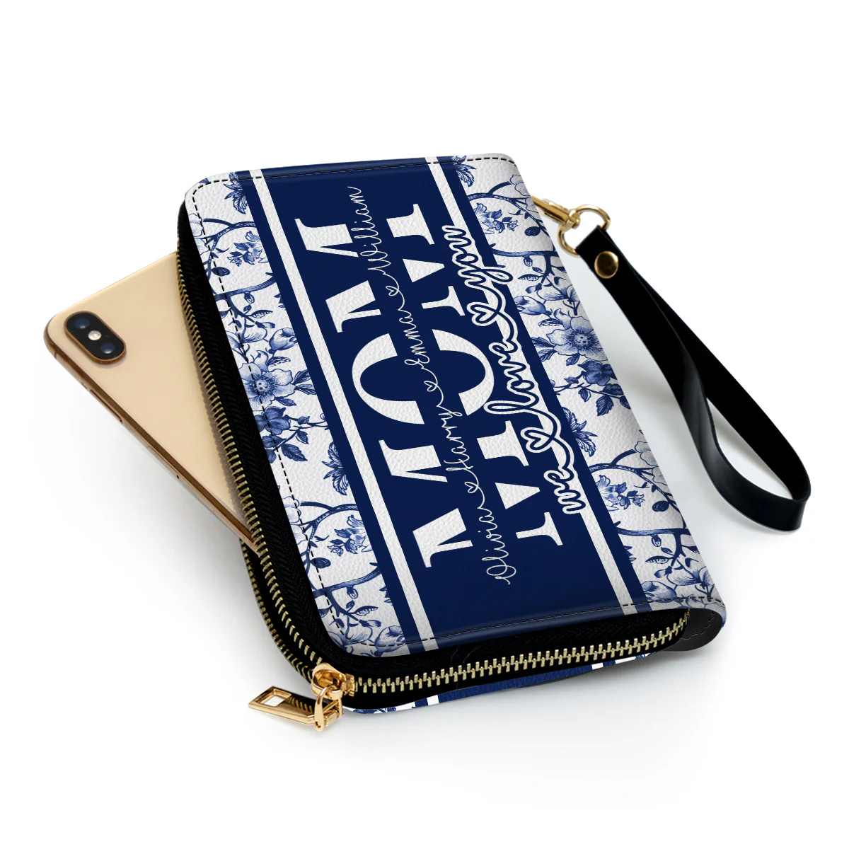 I Love You Mom - Personalized Custom Leather Wallet - Image 3