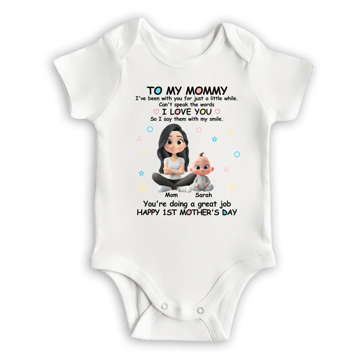 I Love You Mommy - Personalized Custom Baby Onesie - Image 6