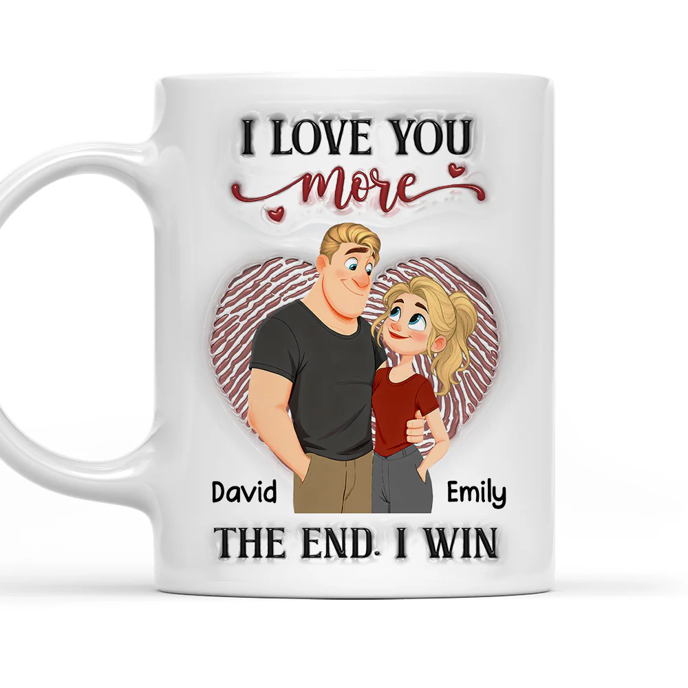 I Love You More Than I Can Say - Personalized Custom 3D Inflated Effect Coffee Mug