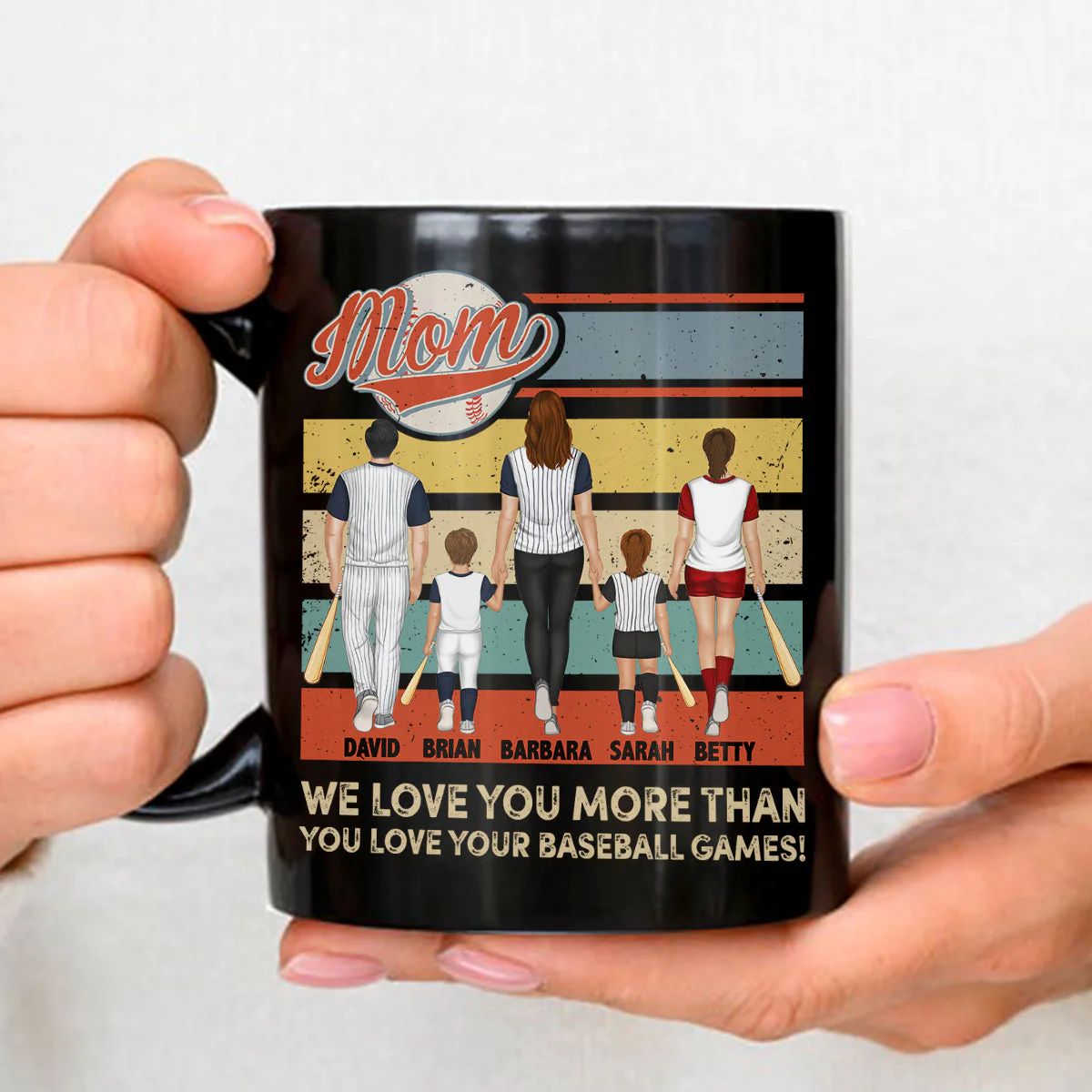 I Love You More Than You Love Your Baseball Games - Personalized Custom Coffee Mug - Image 4