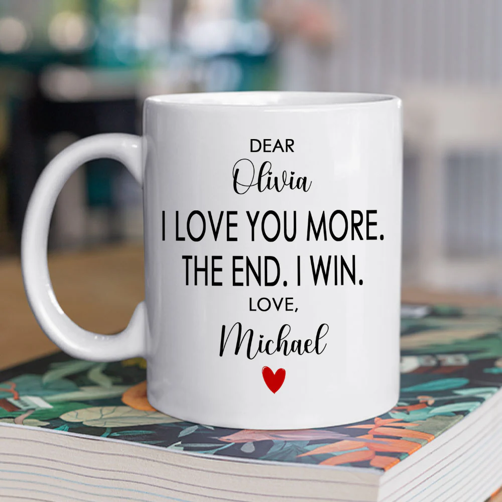 I Love You More Version 2 - Personalized Custom Coffee Mug - Image 2