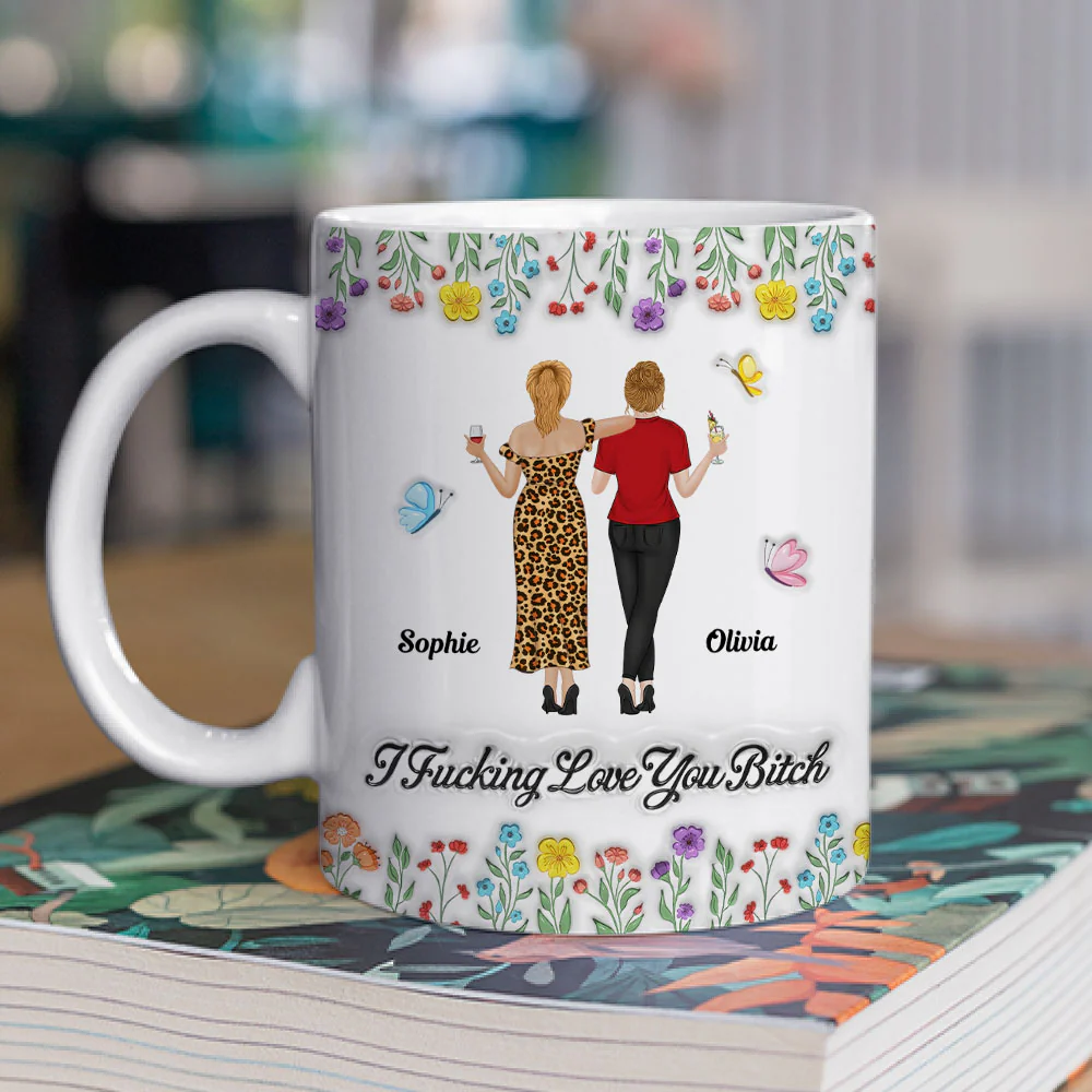 I Love You My Friends - Personalized Custom 3D Inflated Effect Mug - Image 2