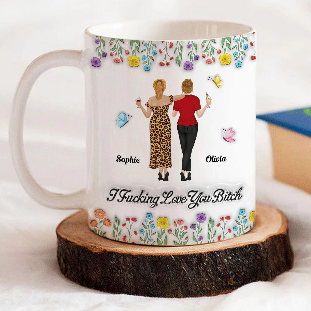 I Love You My Friends - Personalized Custom 3D Inflated Effect Mug - Image 5