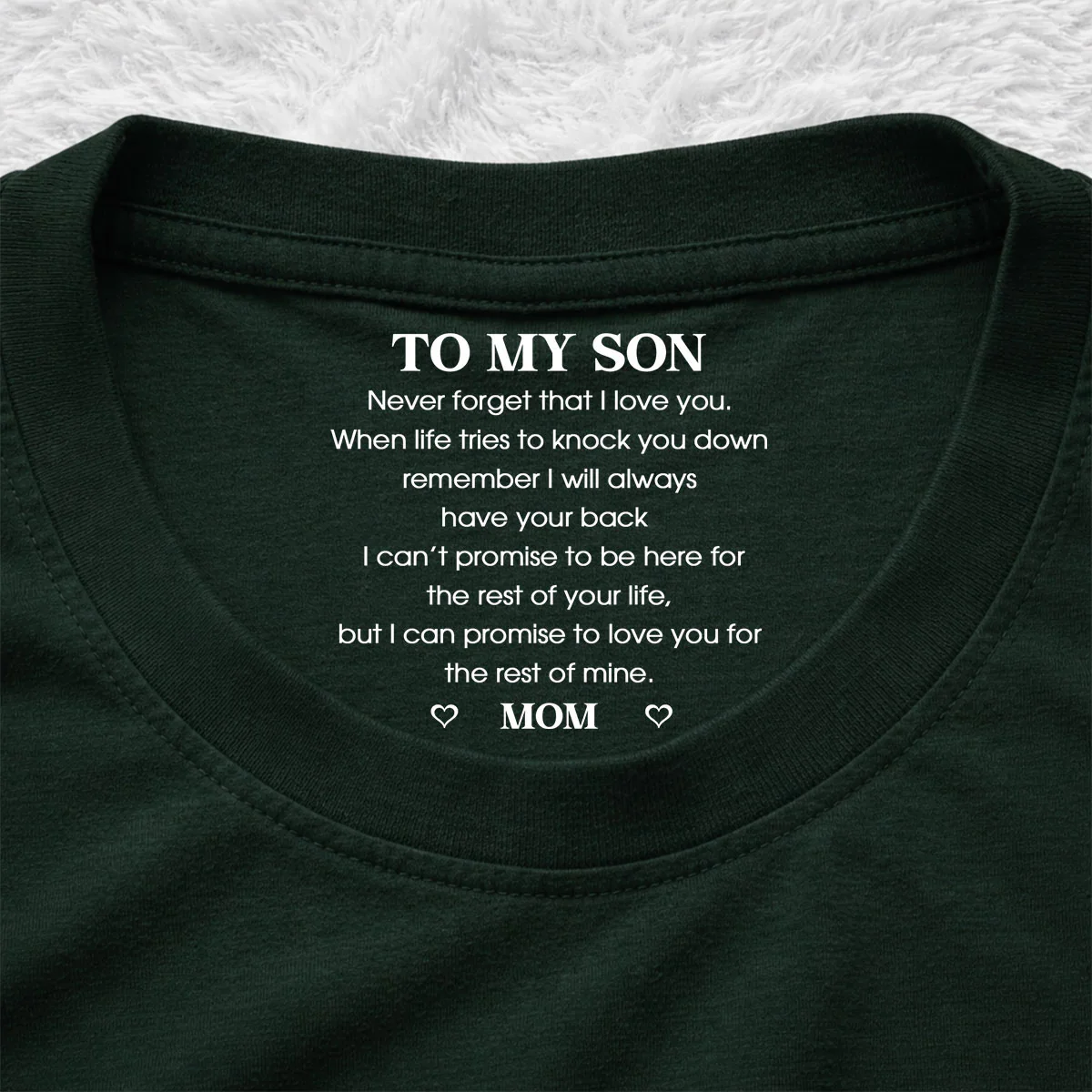 I Love You - Personalized Custom Inside Neck Print T-Shirt