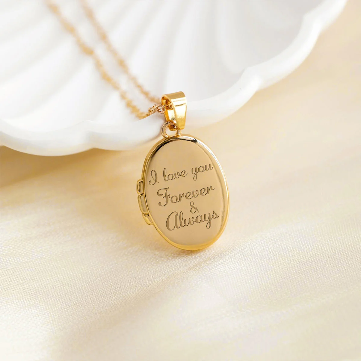 I Love You - Personalized Custom Locket Necklace - Image 4