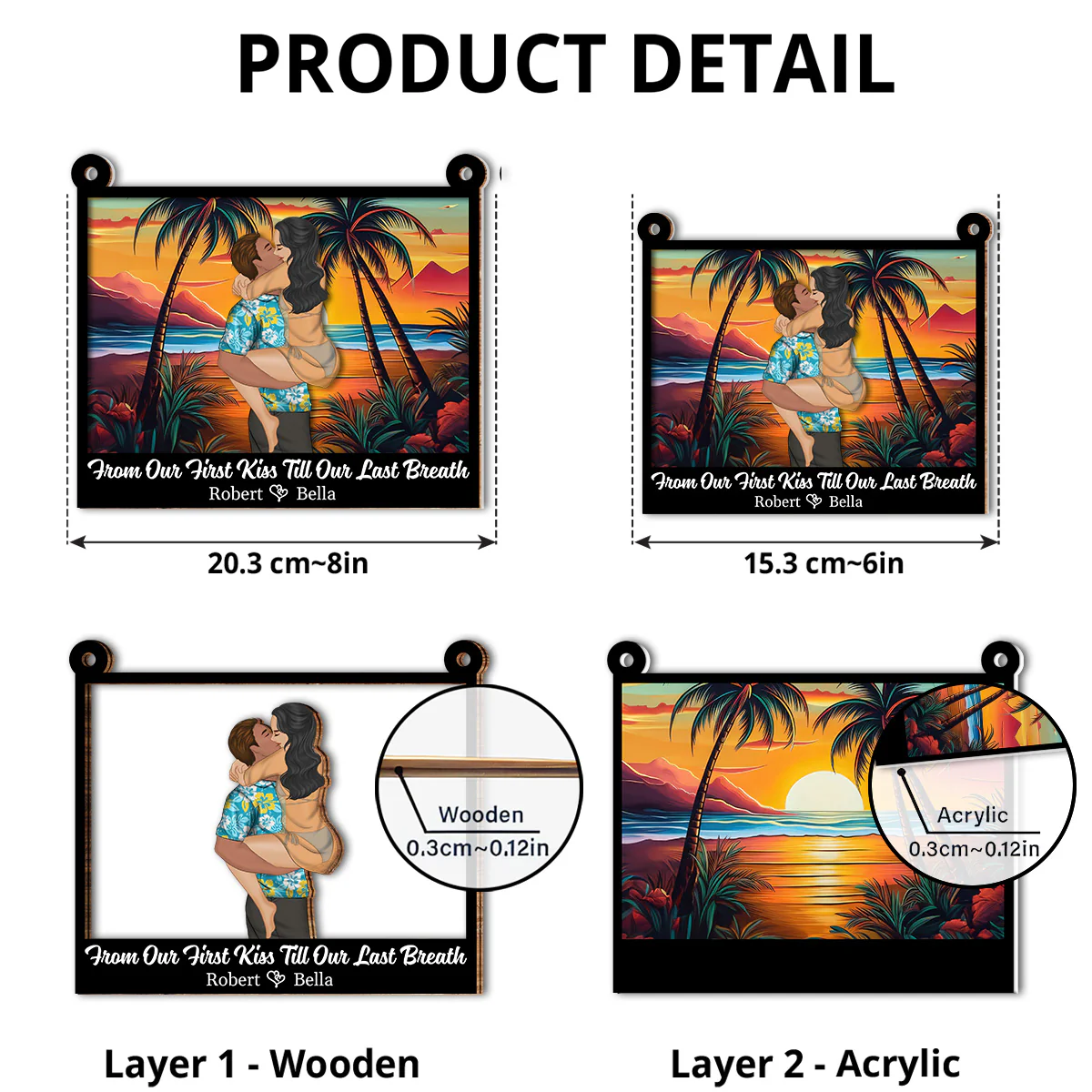I Love You So Much - Personalized Custom Suncatcher - Image 4