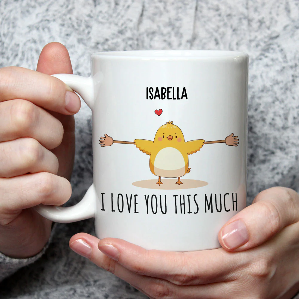 I Love You This Much - Personalized Custom Coffee Mug - Image 3