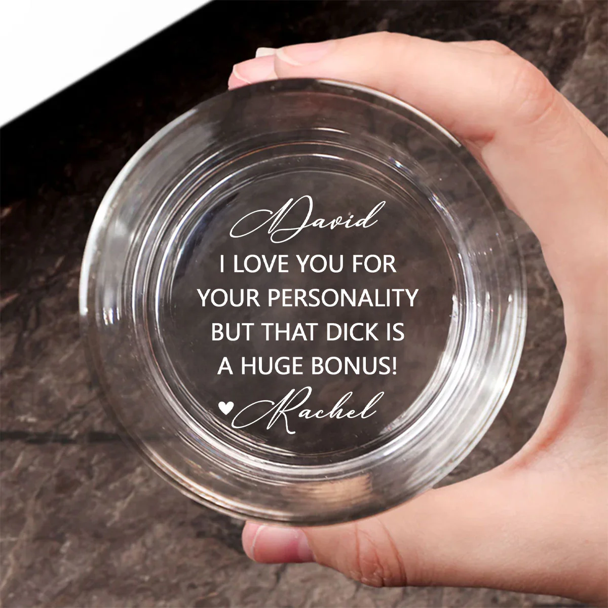 I Love Your Personality - Personalized Custom Engraved Whiskey Glass - Image 5