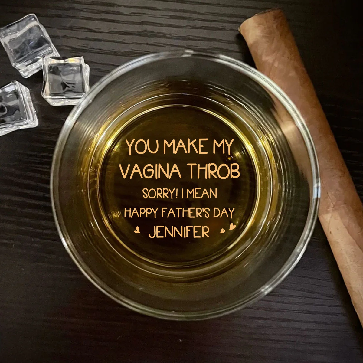 I Mean - Personalized Custom Engraved Whiskey Glass - Image 4