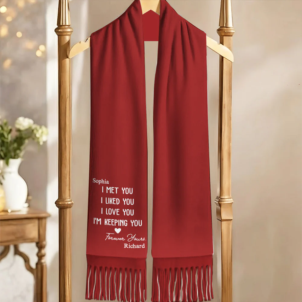 I Met You I Liked You - Personalized Custom Scarf