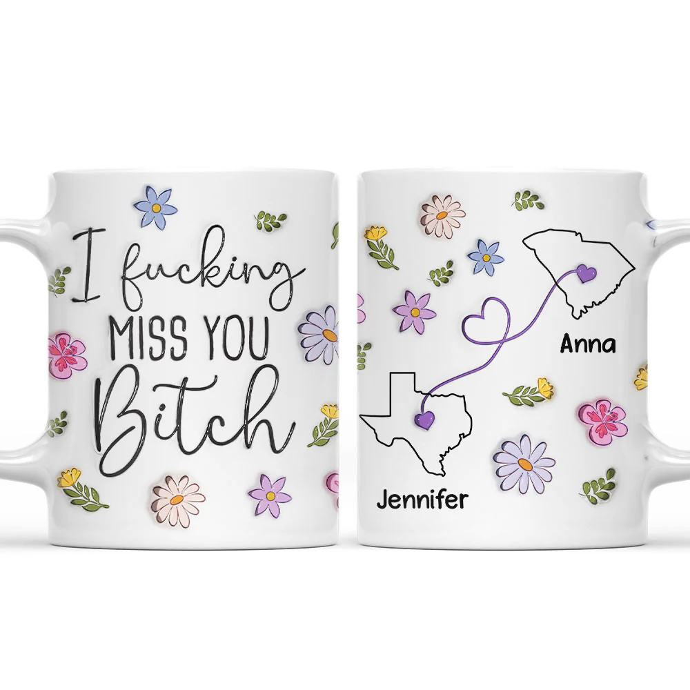 I Miss You Bestie - Personalized Custom 3D Inflated Effect Mug