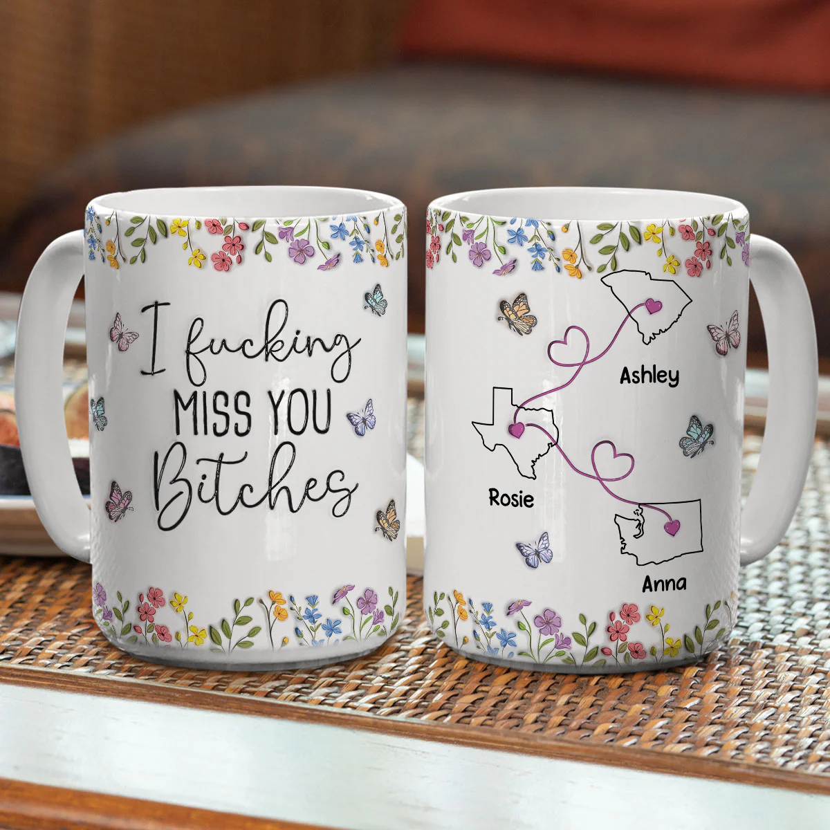 I Miss You My Bestie - Personalized Custom 3D Inflated Effect Mug - Image 7