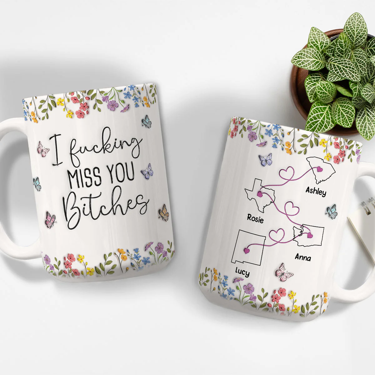 I Miss You My Bestie - Personalized Custom 3D Inflated Effect Mug - Image 8