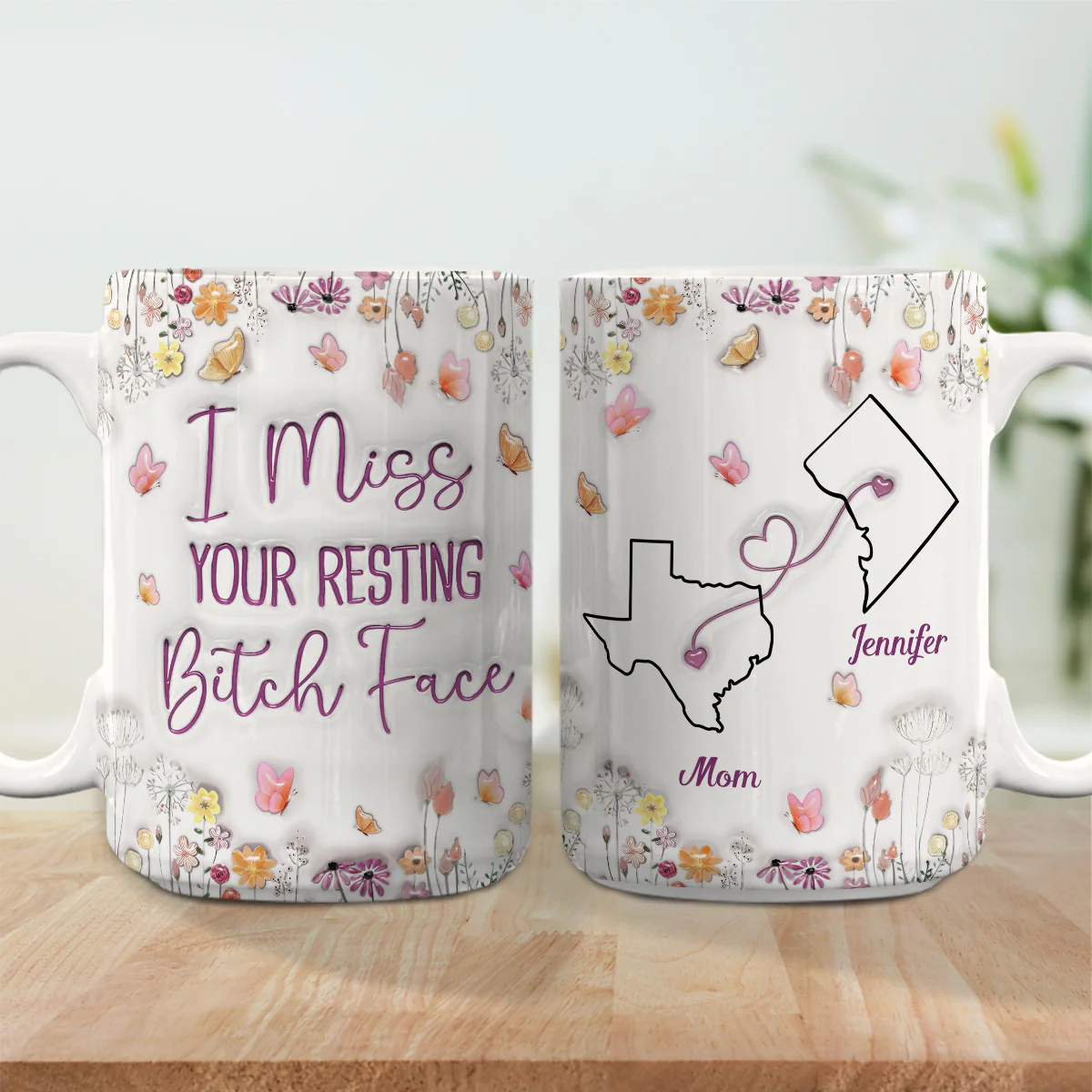 I Miss Your Resting Face - Personalized Custom 3D Inflated Effect Mug - Image 8