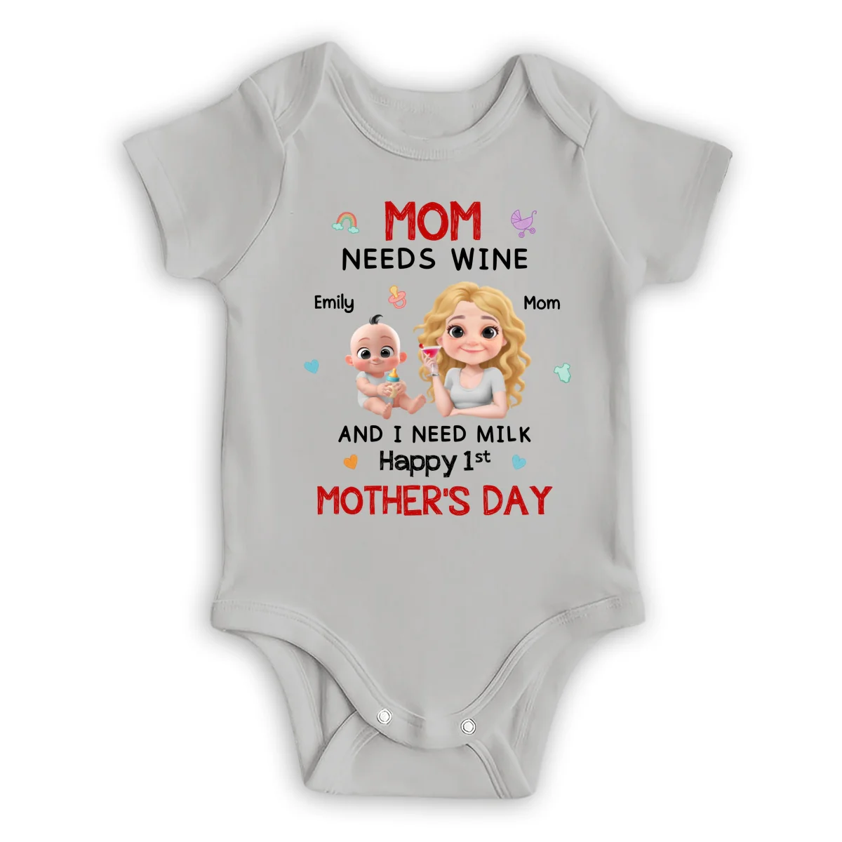 I Need Milk - Personalized Custom Baby Onesie - Image 8