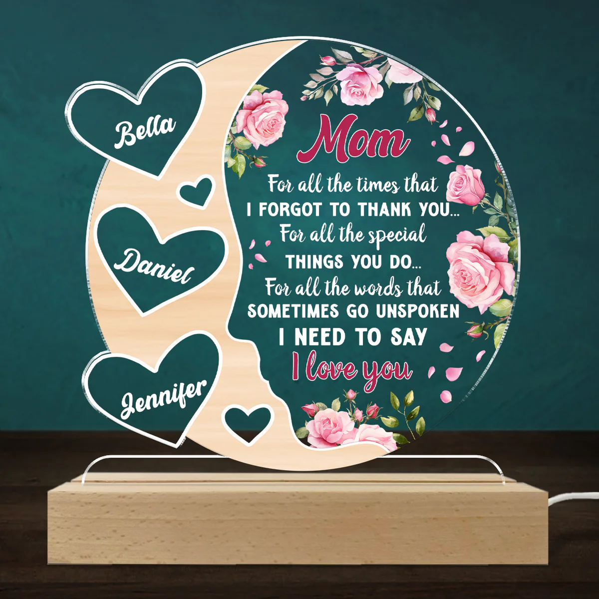 I Need To Say I Love You Mom - Personalized Custom LED Light - Image 3