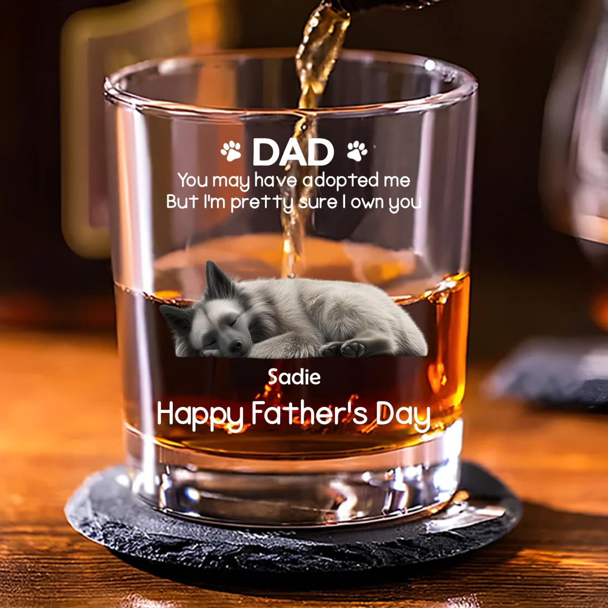 I Own You For Sure - Personalized Custom Whiskey Glass - Image 6