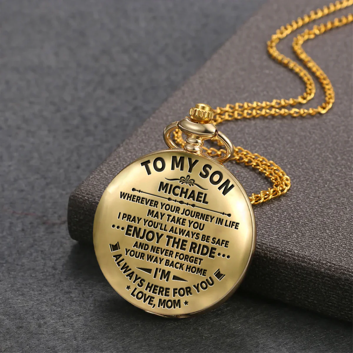 I Pray You Will Always Be Safe - Personalized Custom Pocket Watch - Image 3