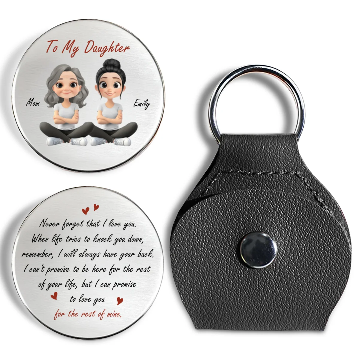 I Promise To Love You - Personalized Custom Pocket Hug - Image 6