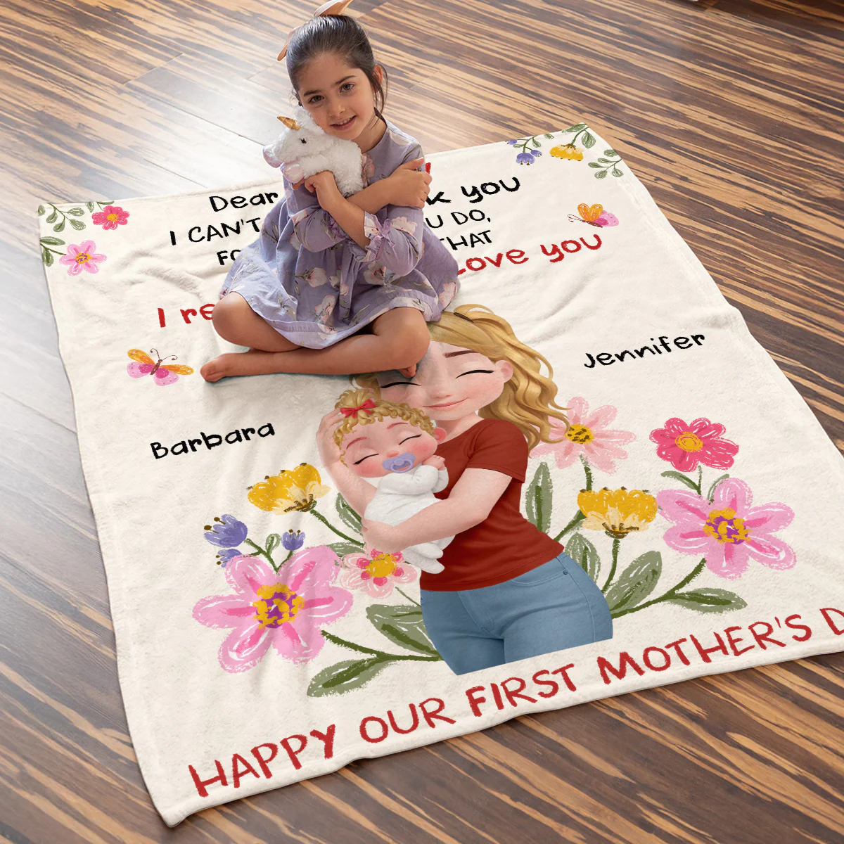 I Really Love You Mommy - Personalized Custom Fleece Blanket - Image 6