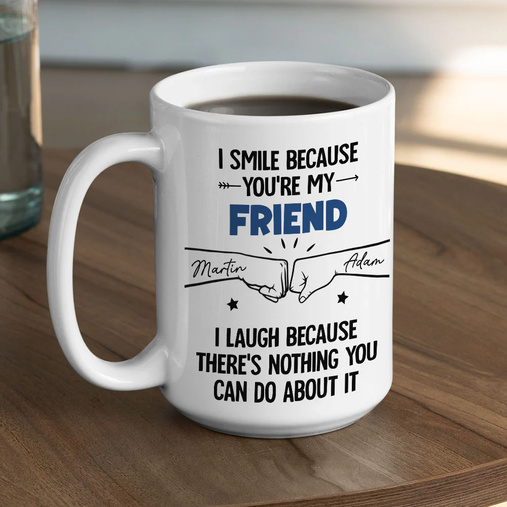 I Smile Because You Are My Brother - Personalized Custom Coffee Mug - Image 8