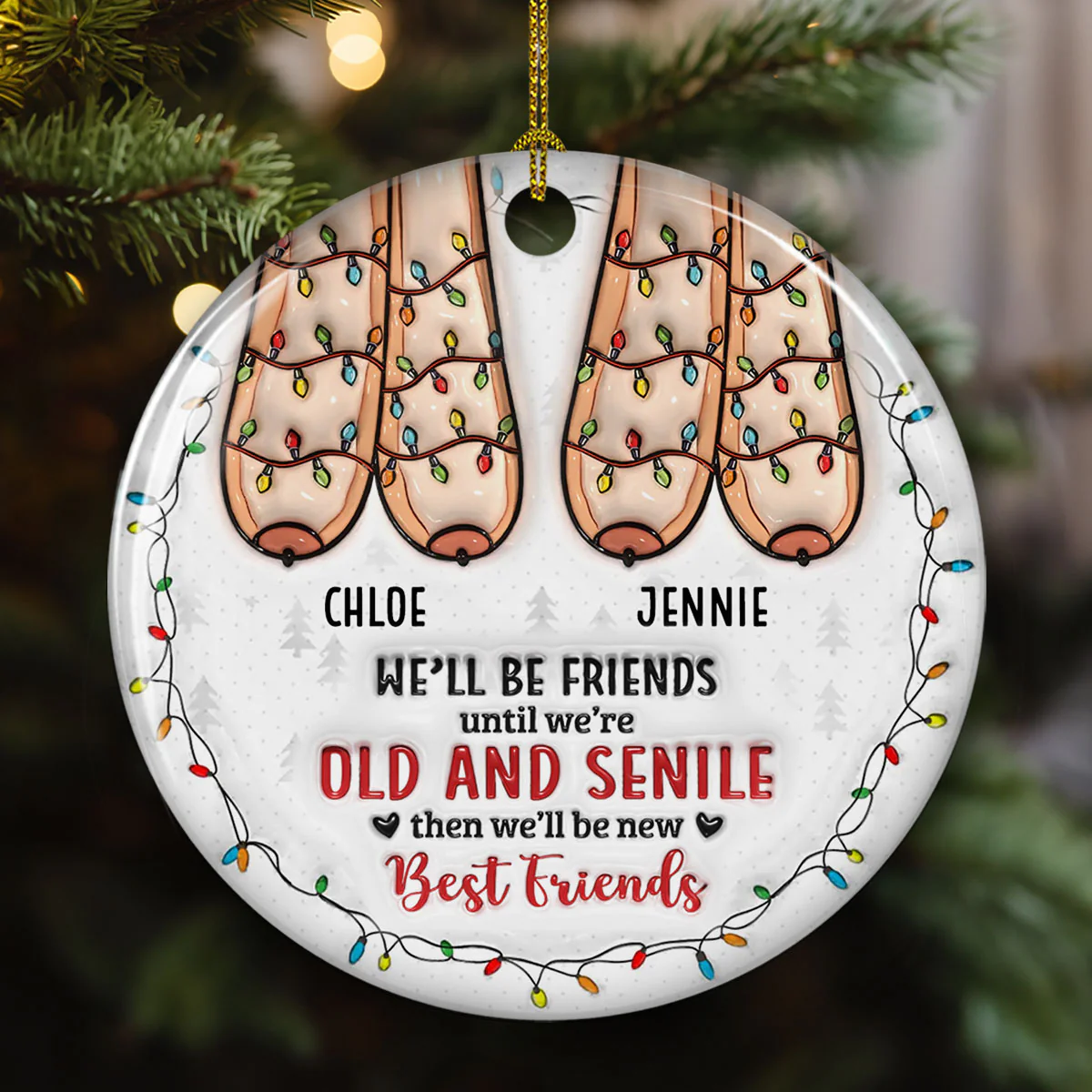 I Want To Share Every Moment With You - Personalized Custom 3D Inflated Effect Ceramic Ornament - Image 4
