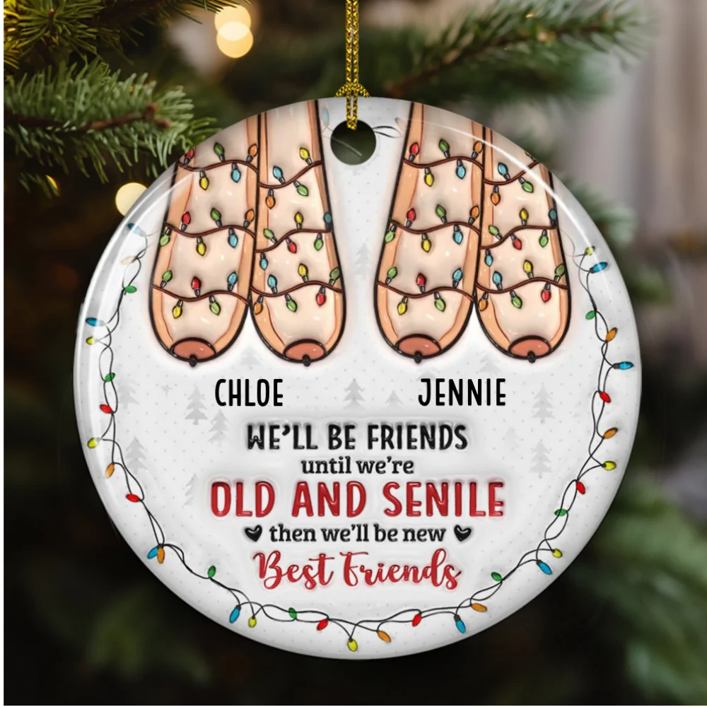 I Want To Share Every Moment With You - Personalized Custom 3D Inflated Effect Ceramic Ornament - Image 5