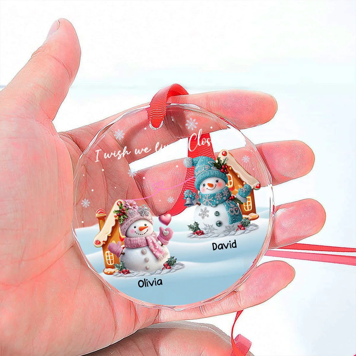 I Want Us To Be Together - Personalized Custom Glass Ornament - Image 4