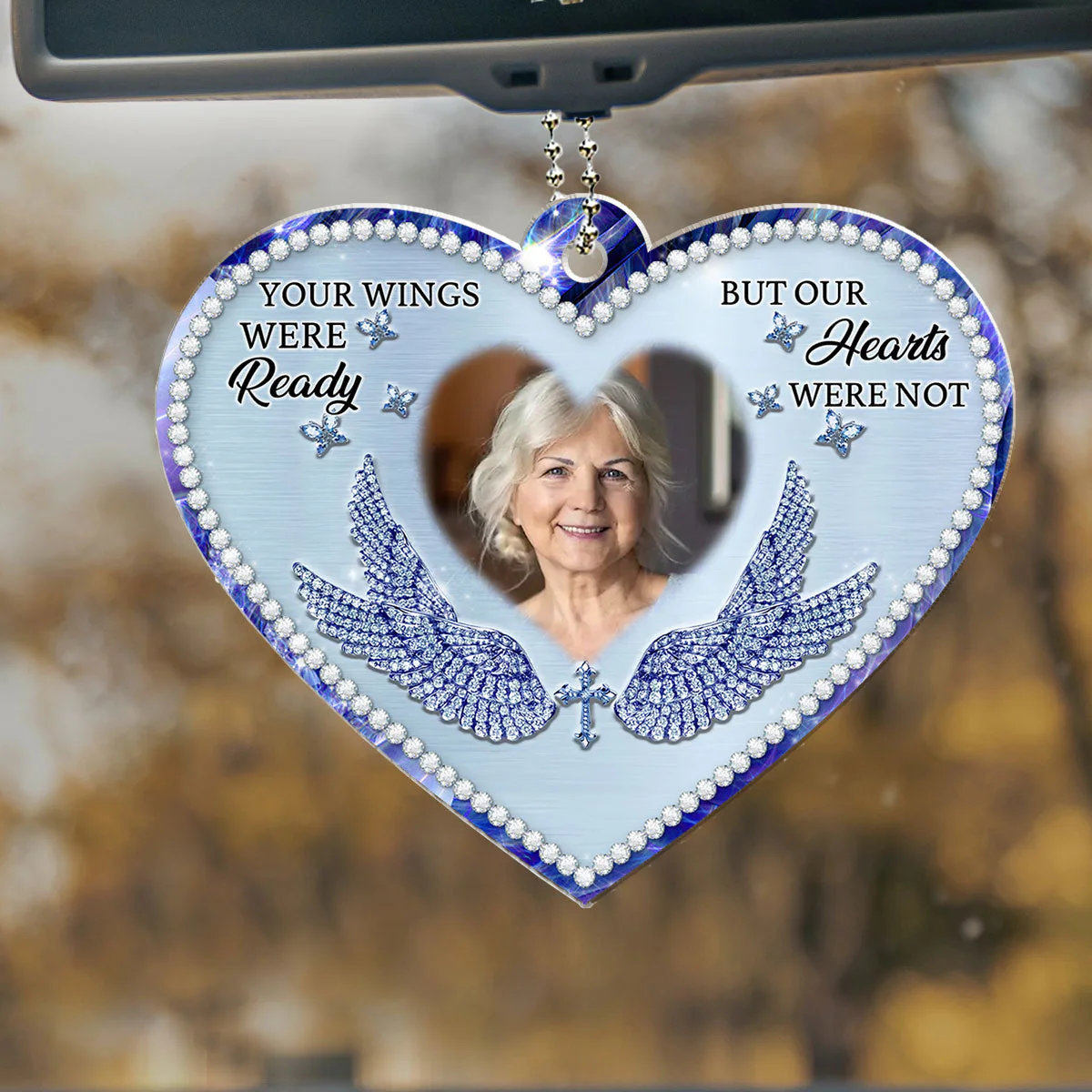 I Will Always Carry Mom With Me - Personalized Custom Car Ornament - Image 2