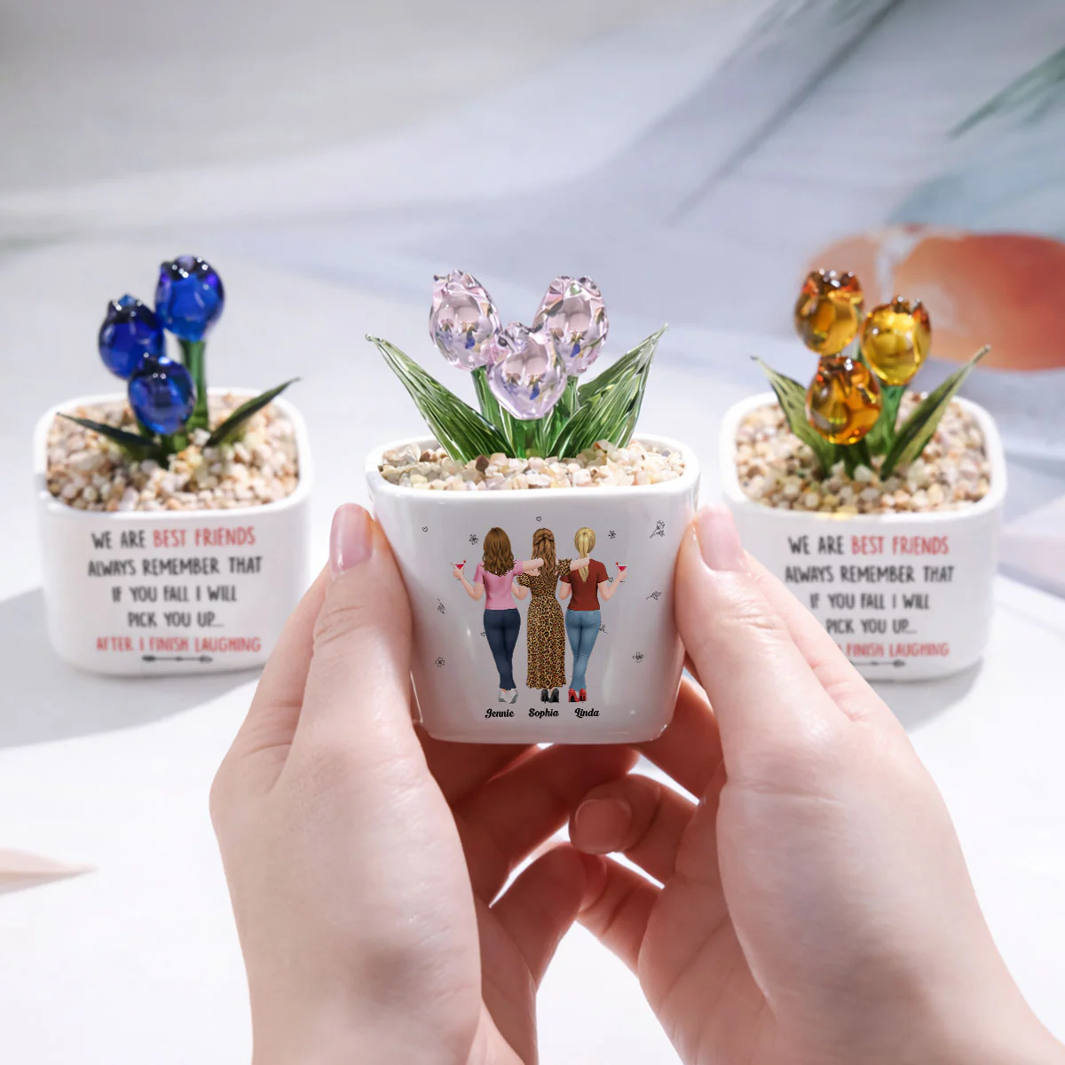I Will Pick You After - Personalized Custom Glass Everlasting Tulips - Image 12
