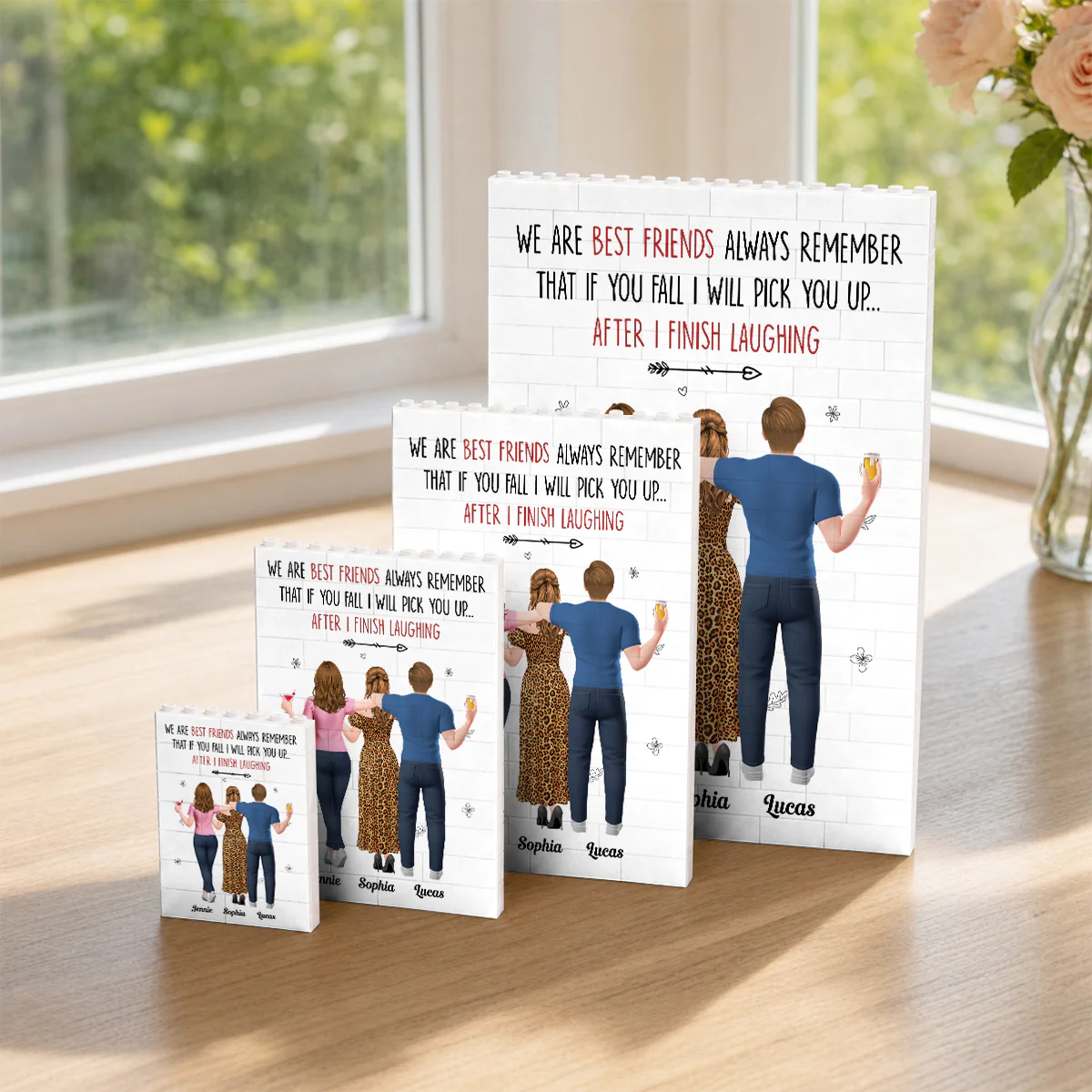 I Will Pick You After - Personalized Custom Rectangle Building Brick Blocks - Image 3