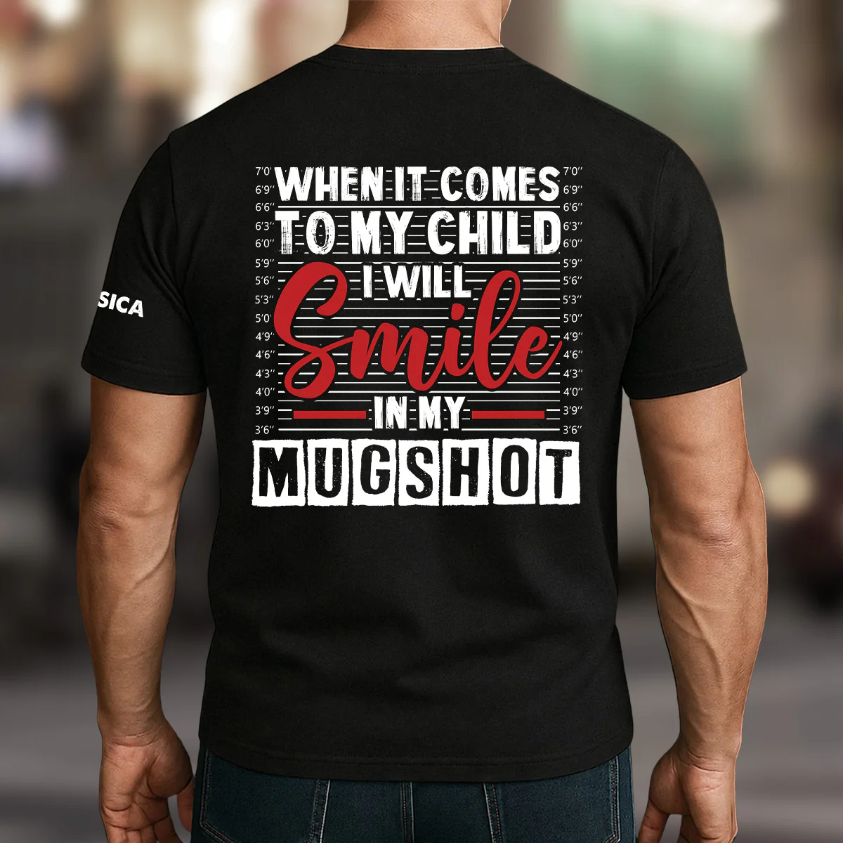 I Will Smile In My Mugshot - Personalized Custom Shirt With Design On Sleeve - Image 3
