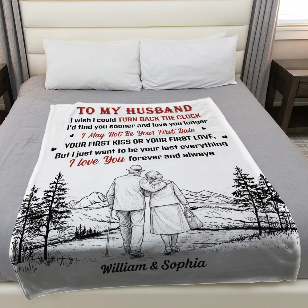 I Wish I Could Turn Back The Clock - Personalized Custom Fleece Blanket - Image 2