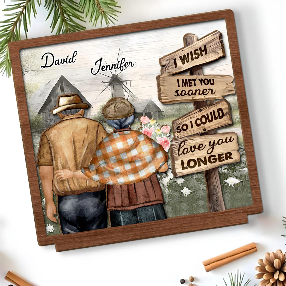 I Wish - Personalized Custom 2-Layer Wood Plaque With Flat Base - Image 3