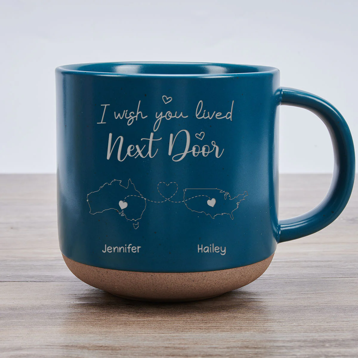 I Wish We Lived Close International - Personalized Custom Pottery Mug - Image 2