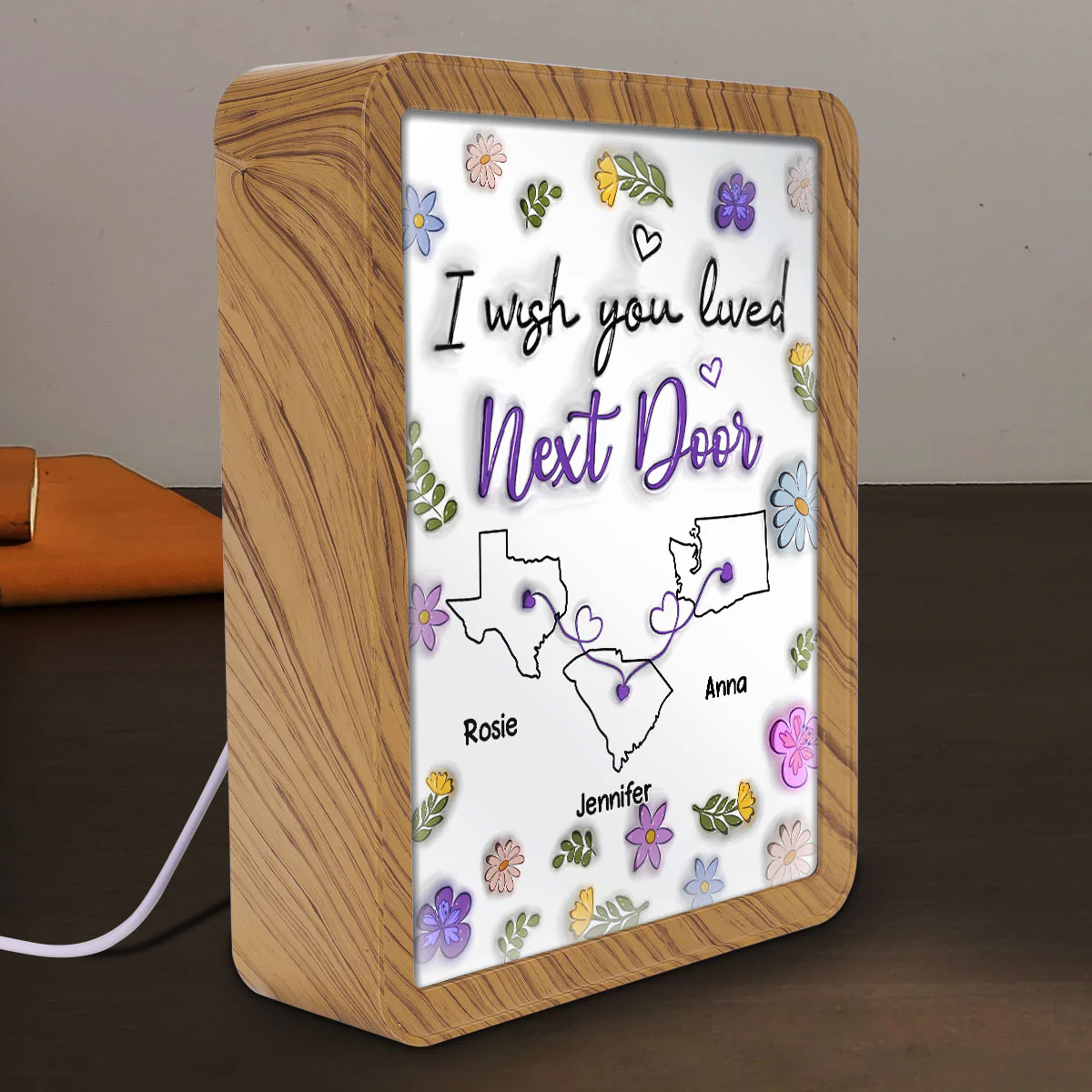 I Wish We Lived Closer - Personalized Custom Magic Mirror - Image 2