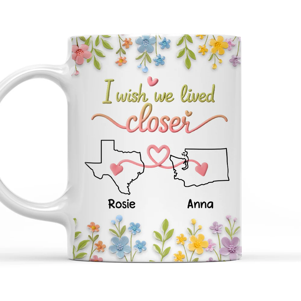 I Wish You Lived Next Door - Personalized Custom 3D Effect Mug - Image 4
