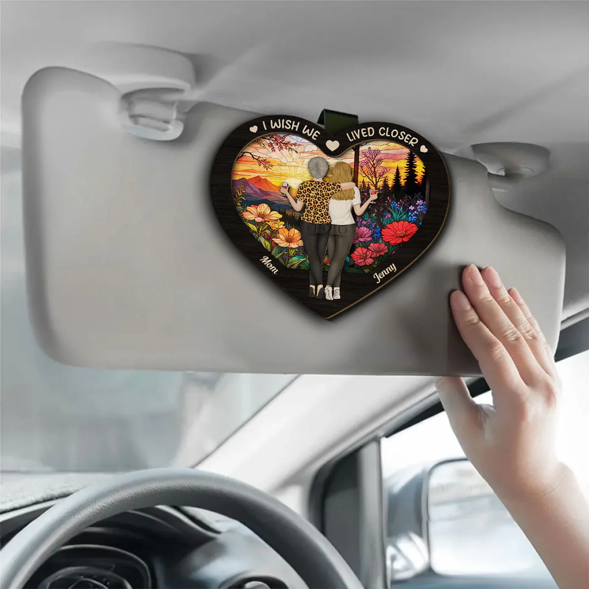 I Wish You Lived Next Door - Personalized Custom Car Visor Clip - Image 2