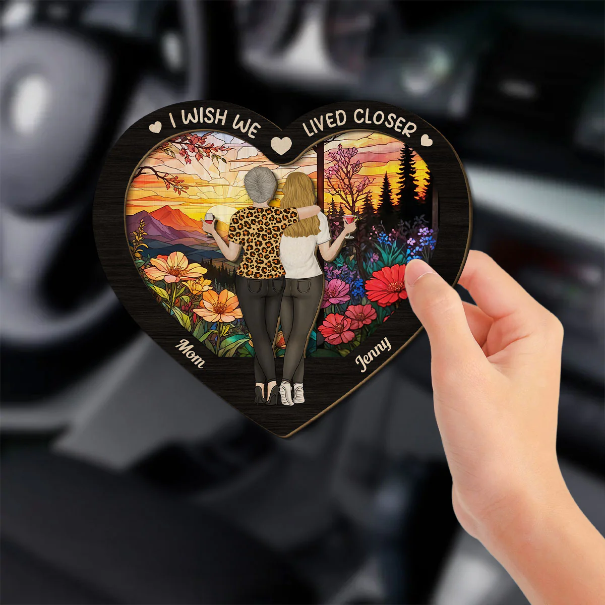 I Wish You Lived Next Door - Personalized Custom Car Visor Clip - Image 4