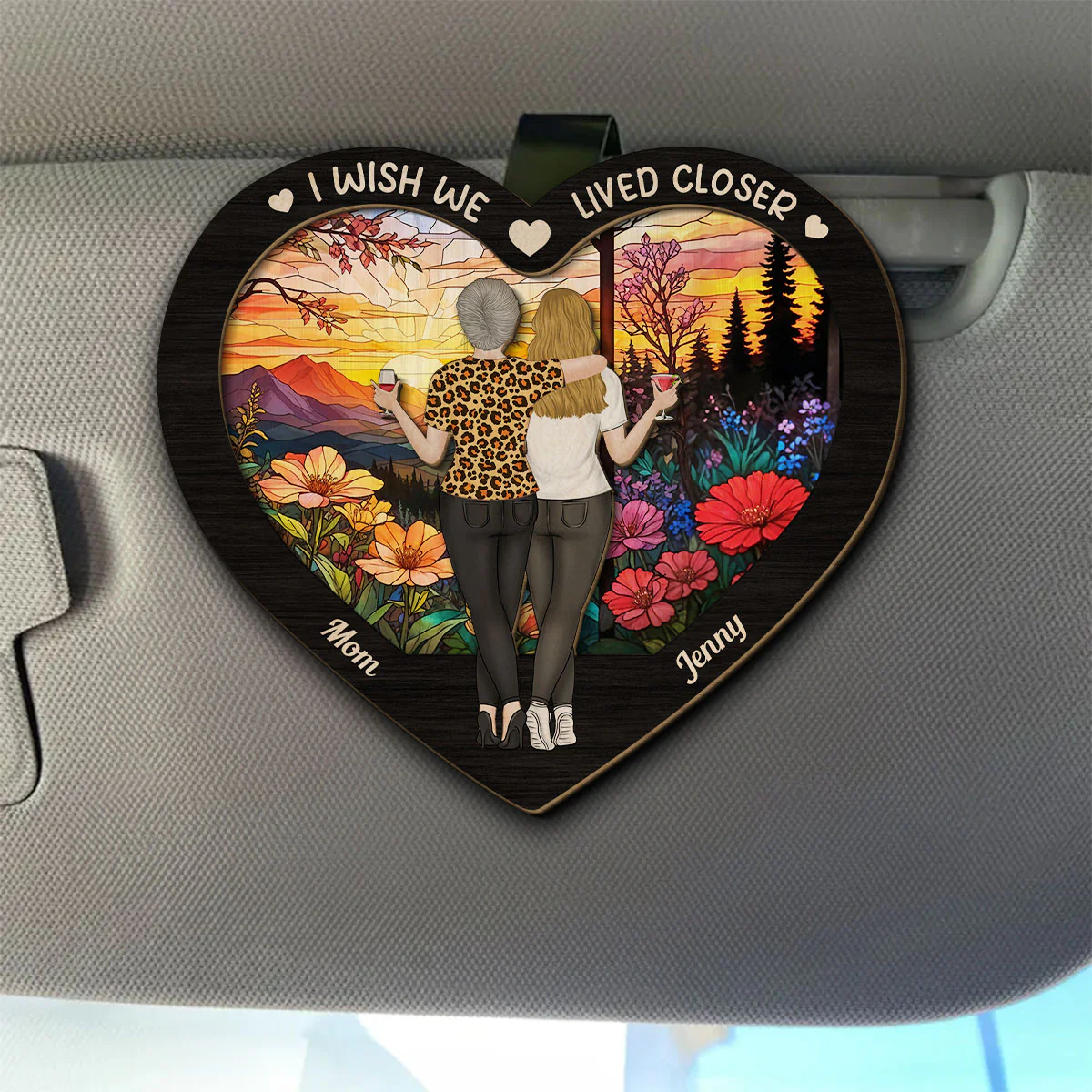 I Wish You Lived Next Door - Personalized Custom Car Visor Clip - Image 5