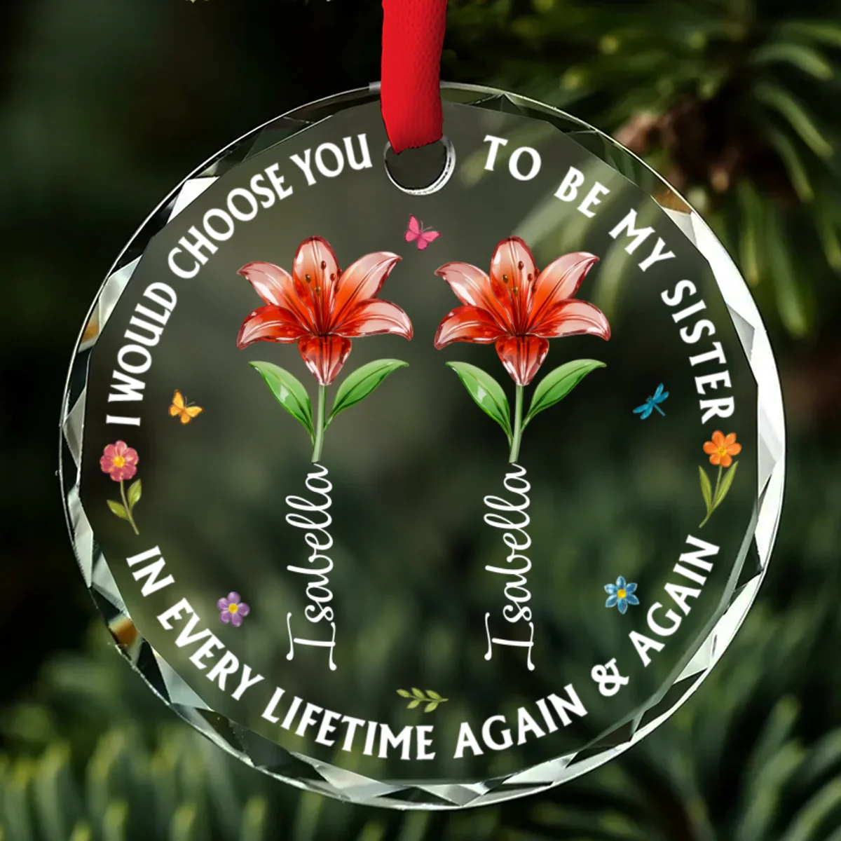 I Would Choose You - Personalized Custom Glass Ornament - Image 7